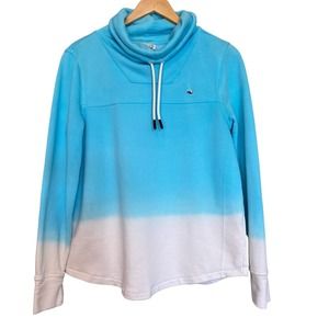 Vineyard Vines Drawstring Pullover Sweatshirt Blue White Size Small 2k002632